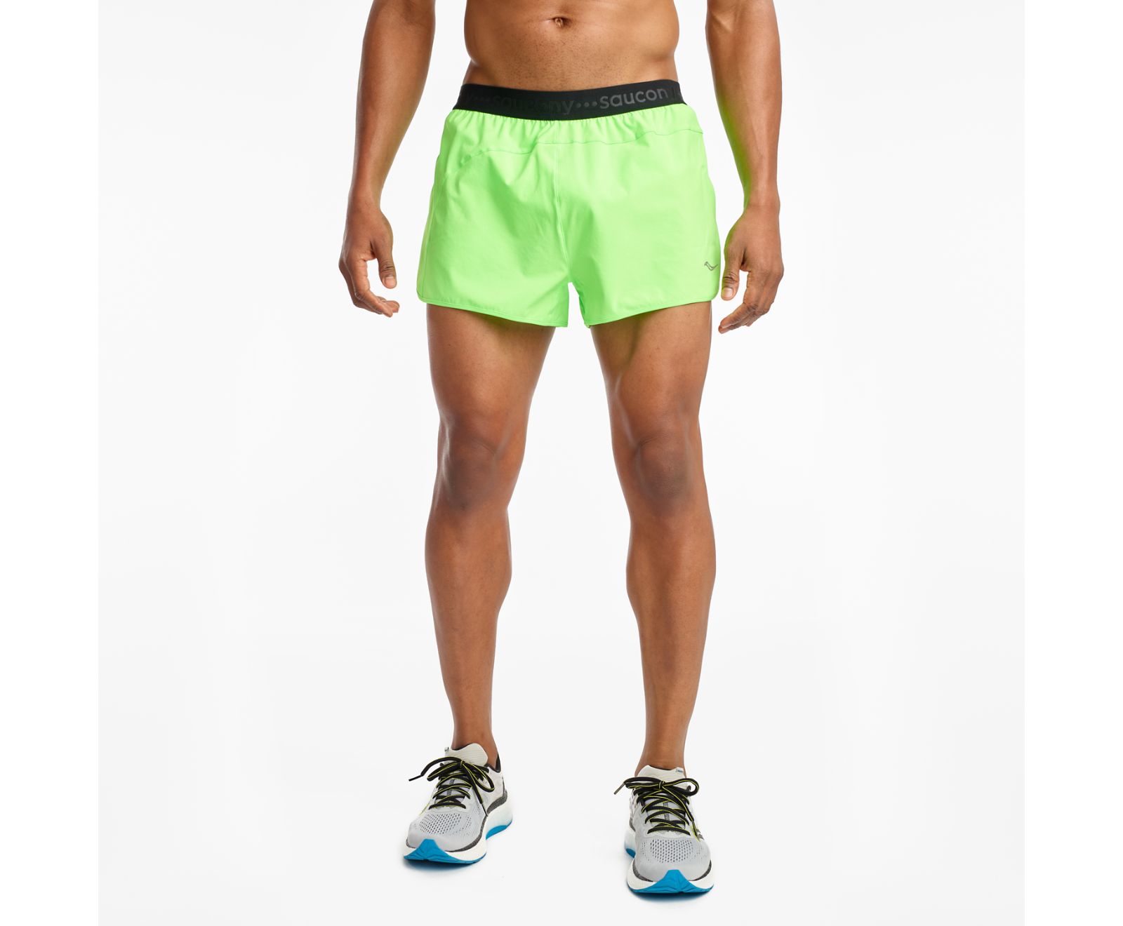 Saucony Outpace 2.5" Split Men's Shorts Light Green | Canada 645XYUF